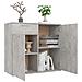 Credenza Grigio Cemento 80x36x75 cm in Legno Multistrato - Foto miniatura 4