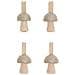 8 Pinze A Clip In Legno A Fungo Dorato - Foto miniatura 1