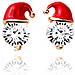 Orecchini Natalizi Con Cappello Da Babbo Natale Lega Di Zinco 1 Paio Multicolor1 S - Foto miniatura 1