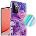 Custodia Compatibile Con Samsung Galaxy A72 4g / 5g In Marmo Rosa Viola No. 19 - Coperchio Protettivo In Silicone Tpu Con Motivo A Mosaico - Foto miniatura 2
