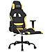 Sedia Da Gaming Con Poggiapiedi Nero E Giallo In Tessuto - Foto miniatura 3