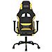 Sedia Da Gaming Con Poggiapiedi Nero E Giallo In Tessuto - Foto miniatura 10