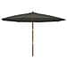 Ombrellone Da Giardino Con Palo In Legno Antracite 400x273 Cm - Foto miniatura 2