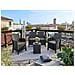 Set Salotto Da Esterno Eustachia, Salottino Outdoor, Set Da Balcone O Giardino, Composizione Soggiorno Per Esterni, Made In Italy, Antracite - Foto miniatura 6