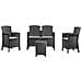 Set Salotto Da Esterno Eustachia, Salottino Outdoor, Set Da Balcone O Giardino, Composizione Soggiorno Per Esterni, Made In Italy, Antracite - Foto miniatura 7