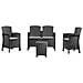 Set Salotto Da Esterno Eustachia, Salottino Outdoor, Set Da Balcone O Giardino, Composizione Soggiorno Per Esterni, Made In Italy, Antracite - Foto miniatura 2