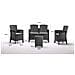 Set Salotto Da Esterno Eustachia, Salottino Outdoor, Set Da Balcone O Giardino, Composizione Soggiorno Per Esterni, Made In Italy, Antracite - Foto miniatura 3