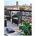 Set Salotto Da Esterno Eustachia, Salottino Outdoor, Set Da Balcone O Giardino, Composizione Soggiorno Per Esterni, Made In Italy, Antracite - Foto miniatura 4