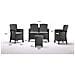 Set Salotto Da Esterno Eustachia, Salottino Outdoor, Set Da Balcone O Giardino, Composizione Soggiorno Per Esterni, Made In Italy, Antracite - Foto miniatura 10