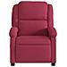 Poltrona Massaggiante Reclinabile Rosso Vino In Velluto - Foto miniatura 4