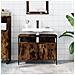 Mobile Lavabo Bagno Rovere Fumo 60x30x60 Cm Legno Multistrato - Foto miniatura 9