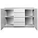 Cassettiera K140, 2 ante e 4 cassetti, 138x40x99 cm, Colore Bianco - Foto miniatura 6