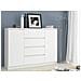 Cassettiera K140, 2 ante e 4 cassetti, 138x40x99 cm, Colore Bianco - Foto miniatura 8