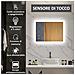 Specchio Bagno Led Antiappannamento Con 3 Colori E Luminosità Regolabile, In Metallo E Vetro, 80x60x3 Cm - Foto miniatura 4