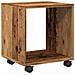 Mobiletto Con Ruote Legno Antico 37x33x42,5 Cm In Truciolato - Foto miniatura 2