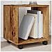 Mobiletto Con Ruote Legno Antico 37x33x42,5 Cm In Truciolato - Foto miniatura 1