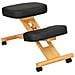 Sedia Ergonomica Posturale con Inginocchiatoio, Altezza Regolabile e Rotelle in Legno, Nero - Foto miniatura 1
