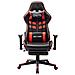 Lusso Casadino -  Sedia Da Gaming Con Poggiapiedi Rossa E Nera In Similpelle - Foto miniatura 1