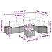 Set Divano da Giardino a 6 Pezzi con Cuscini Grigio Polyrattan - Foto miniatura 9