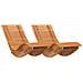 Lettini Prendisole Oscillanti 2 pcs in Legno Massello di Acacia - Foto miniatura 1