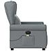 Poltrona Reclinabile Massaggio Elettrica Grigio Chiaro Tessuto - Foto miniatura 5