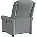 Poltrona Reclinabile Massaggio Elettrica Grigio Chiaro Tessuto - Foto miniatura 6