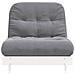 Divano Letto Futon con Materasso Bianco 80x206x11cm Legno Pino - Foto miniatura 5