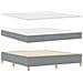 Letto Box Spring con Materasso e Panchina Grigio Chiaro 180x200 cm Tessuto - Foto miniatura 3