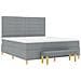 Letto Box Spring con Materasso e Panchina Grigio Chiaro 180x200 cm Tessuto - Foto miniatura 8