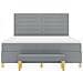 Letto Box Spring con Materasso e Panchina Grigio Chiaro 180x200 cm Tessuto - Foto miniatura 9