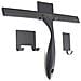 Set Tergivetro Nero In Acciaio Inossidabile Con Ganci - Ideale Per Bagno, Balcone E Finestrini Auto  12 Pollici - Foto miniatura 1