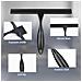Set Tergivetro Nero In Acciaio Inossidabile Con Ganci - Ideale Per Bagno, Balcone E Finestrini Auto  12 Pollici - Foto miniatura 2