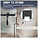 Set Tergivetro Nero In Acciaio Inossidabile Con Ganci - Ideale Per Bagno, Balcone E Finestrini Auto  12 Pollici - Foto miniatura 5