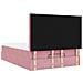 Struttura Letto Pouf con Materassi Rosa 140x200 cm in Velluto - Foto miniatura 9