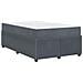 Struttura letto con materasso Grigio scuro 120 x 200 cm Velluto - Foto miniatura 9