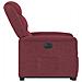 Poltrona Alzapersona Reclinabile Elettrica Rosso Vino Tessuto - Foto miniatura 6