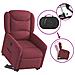 Poltrona Alzapersona Reclinabile Elettrica Rosso Vino Tessuto - Foto miniatura 8