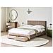 Letto Con Cassetti Contenitori Velluto Lonzac 140 X 200 Cm Tortora - Foto miniatura 1