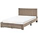 Letto Con Cassetti Contenitori Velluto Lonzac 140 X 200 Cm Tortora - Foto miniatura 3