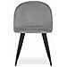 BELLO Chair Set di 2 sedie in velluto grigio chiaro con gambe nere - Foto miniatura 3
