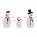 Familia di Pupazzi di Neve Illuminati 3 pcs Bianco caldo - Foto miniatura 9