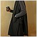 Grembiule Da Cucina In Poliestere Nero Resistente Alle Macchie - Stile Giapponese Con Tasche - Foto miniatura 3