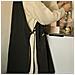 Grembiule Da Cucina In Poliestere Nero Resistente Alle Macchie - Stile Giapponese Con Tasche - Foto miniatura 4