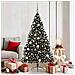 Albero di Natale artificiale con luci integrate Nero 180 cm PVC - Foto miniatura 2
