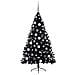 Albero di Natale artificiale con luci integrate Nero 180 cm PVC - Foto miniatura 5