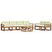 Set di divani da esterno con cuscino 7 pcs Naturale e Crema - Foto miniatura 3
