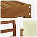 Set di divani da esterno con cuscino 7 pcs Naturale e Crema - Foto miniatura 6