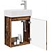 Mobile bagno con rubinetto Legno antico 45,5 x 22,5 x 84 cm - Foto miniatura 3
