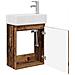Mobile bagno con rubinetto Legno antico 45,5 x 22,5 x 84 cm - Foto miniatura 4