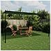 Gazebo 4 x 3,98 x 2,67 m Verde Poliestere e Acciaio - Foto miniatura 2